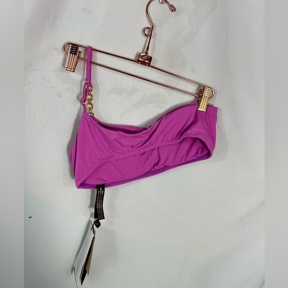 NWT Vix Paula Hermanny purple one shoulder gold chain bathing suit top size M - Picture 10 of 11